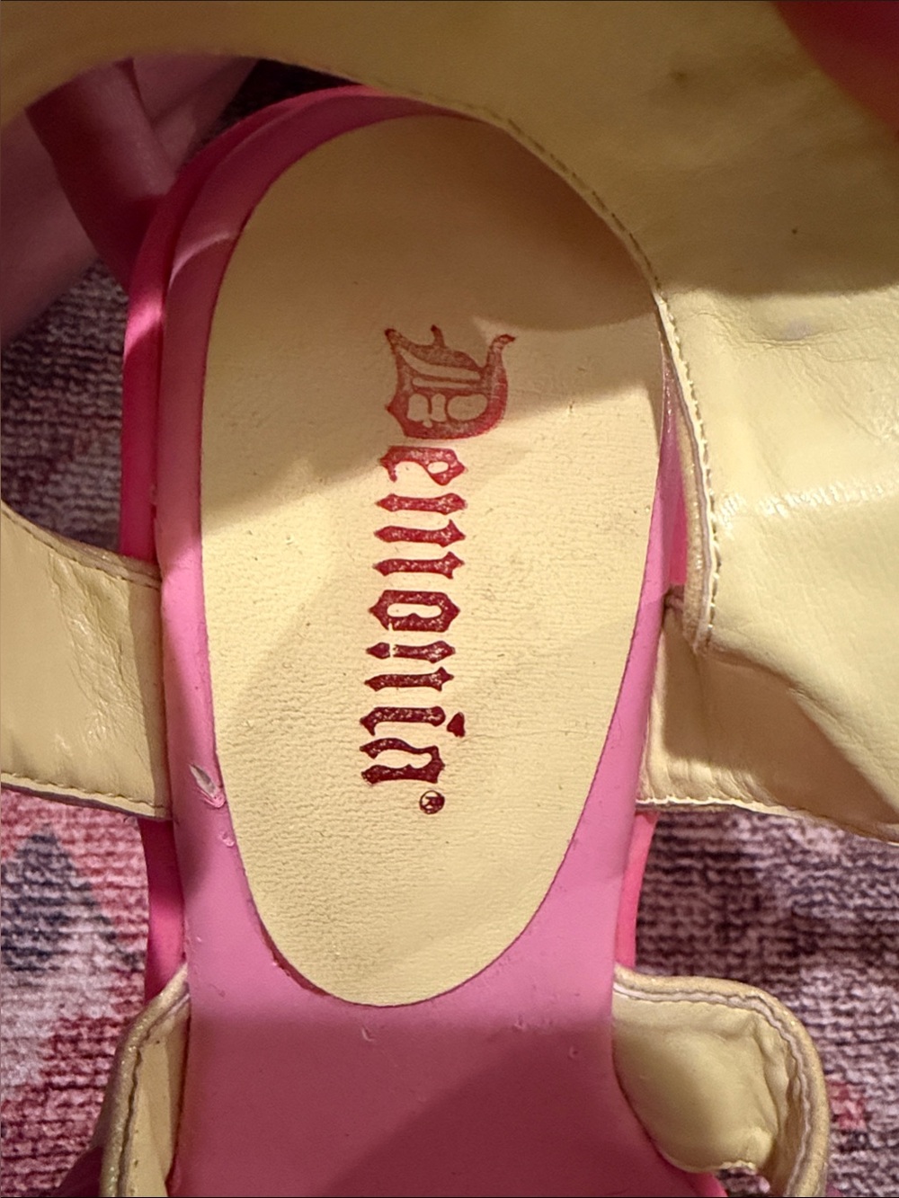 Demonia Pink Platform Sandals - Picture 5 of 6
